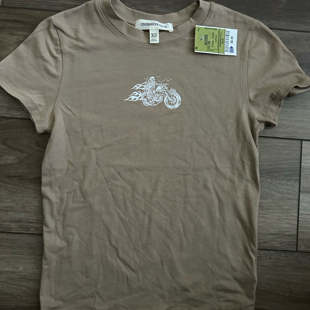 Obsessive Love Brown Graphic T-Shirt